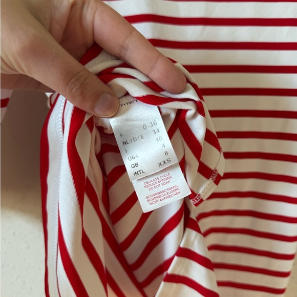 Saint James Garde Cotte III Nautical Performance Top 4 Red White Stripe Casual - Picture 8 of 10